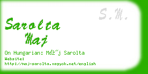 sarolta maj business card